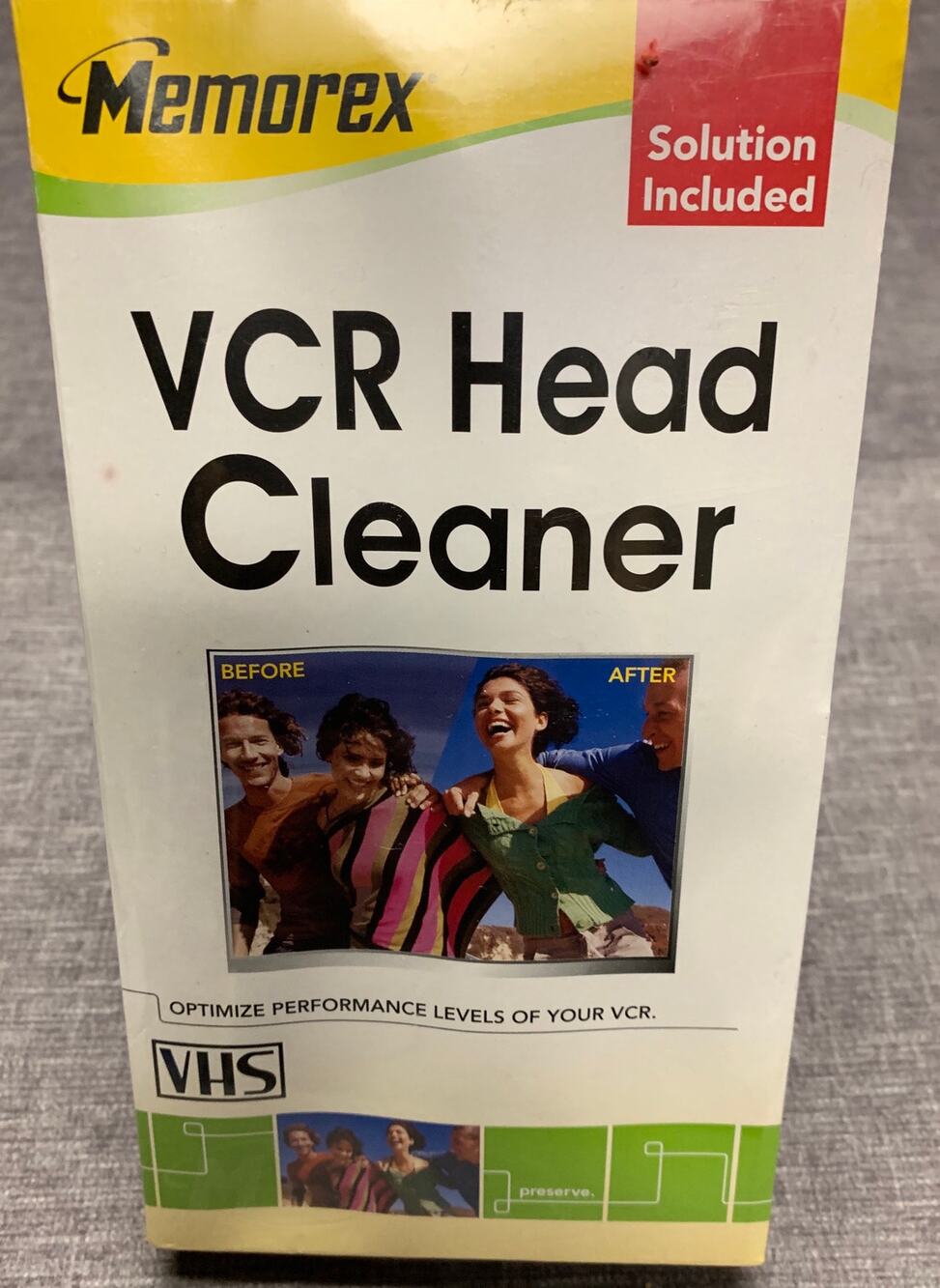 VCR VHS Player Recorder Head Cleaner - Memorex - New, Factory Sealed